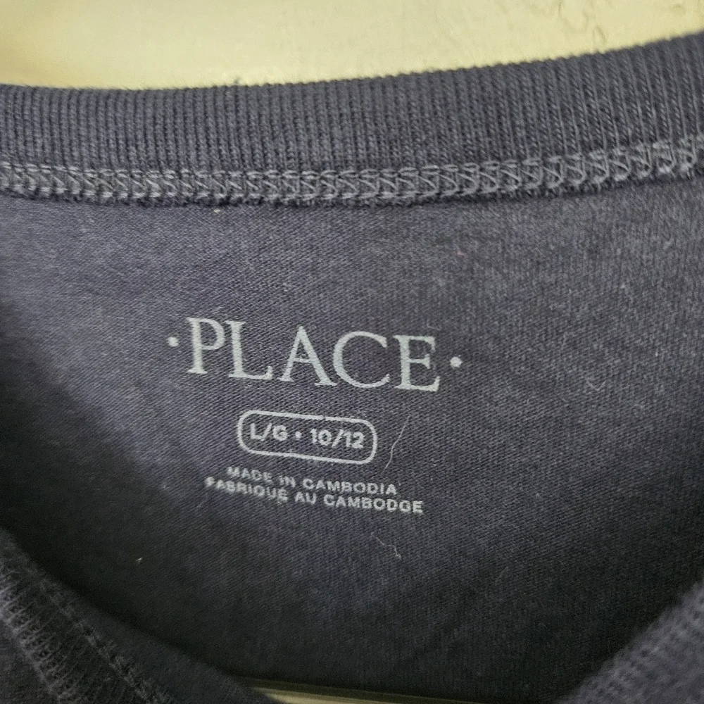 The Children's Place NWT Boys Large 10/12 Navy Blue Baseball Batter Graphic Tee